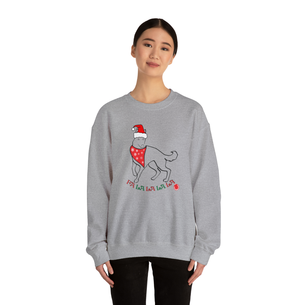 FaLaLaLaLa German Shepherd Christmas Unisex Sweatshirt - Image 10