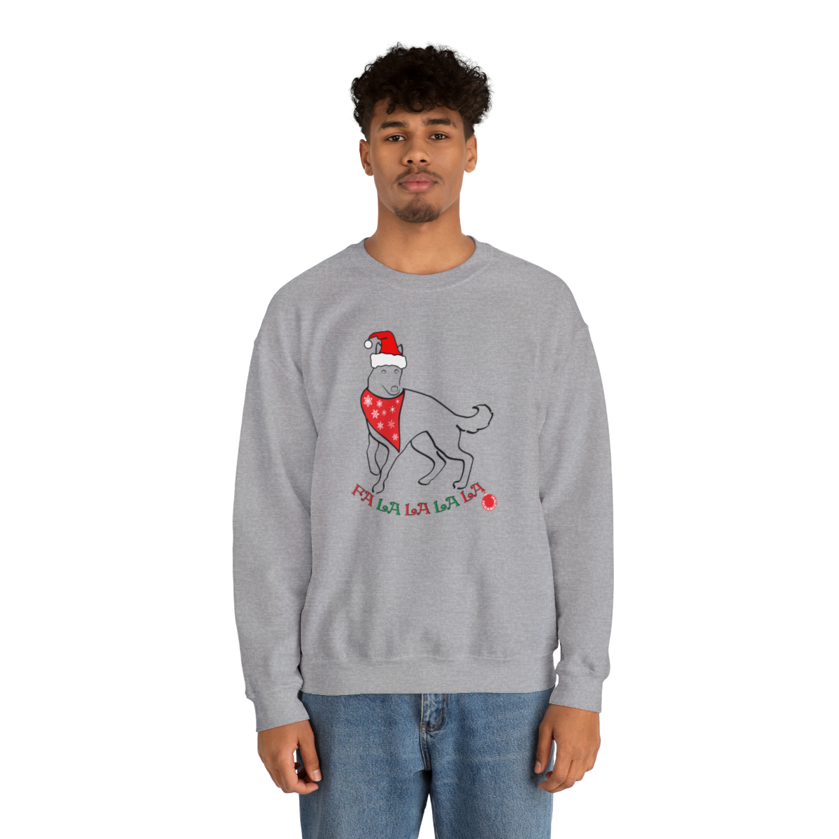 FaLaLaLaLa German Shepherd Christmas Unisex Sweatshirt - Image 11