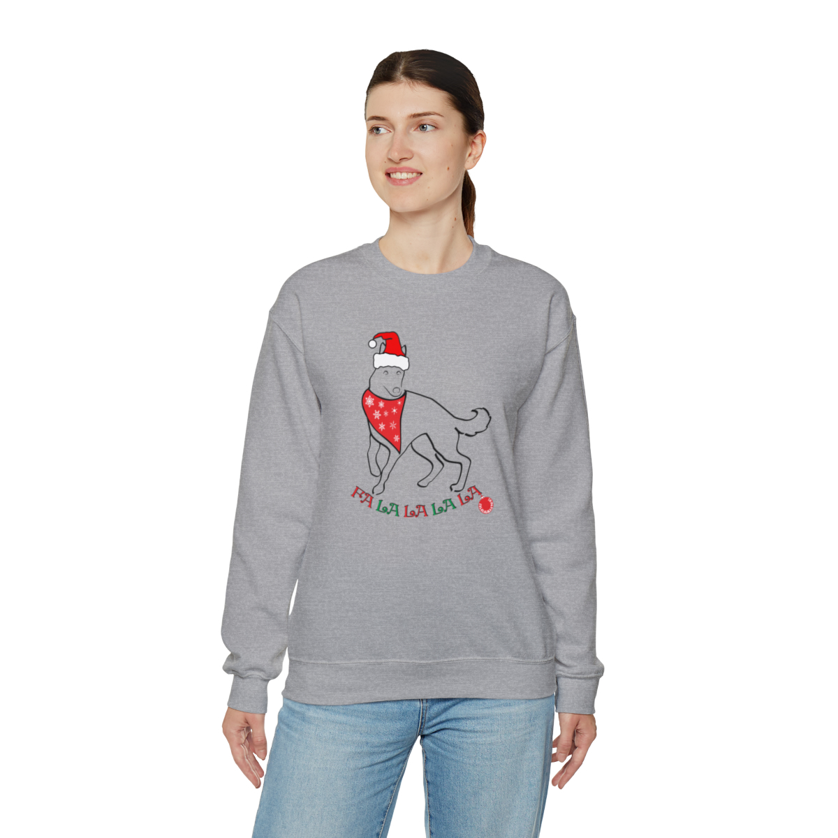 FaLaLaLaLa German Shepherd Christmas Unisex Sweatshirt - Image 13