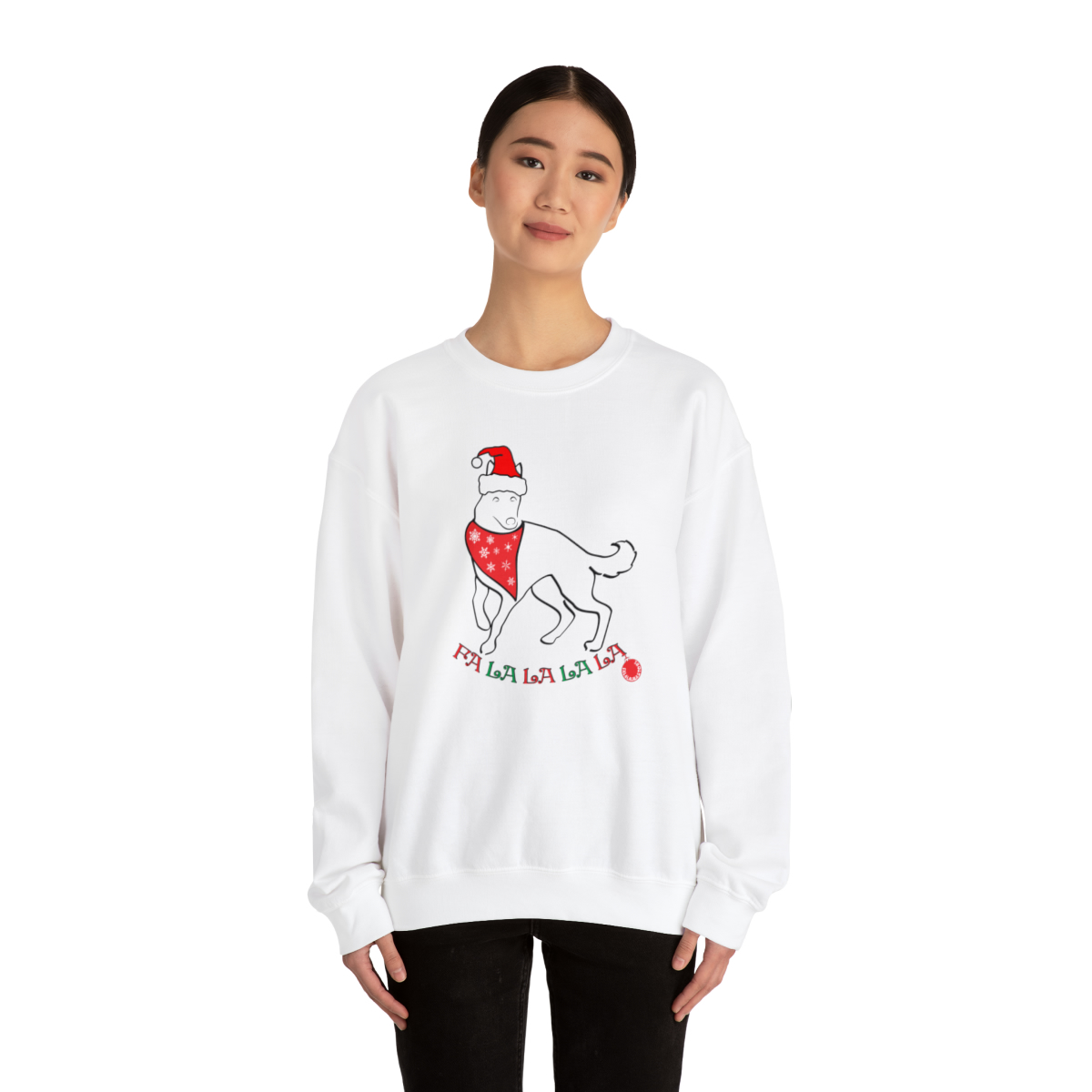FaLaLaLaLa German Shepherd Christmas Unisex Sweatshirt - Image 3
