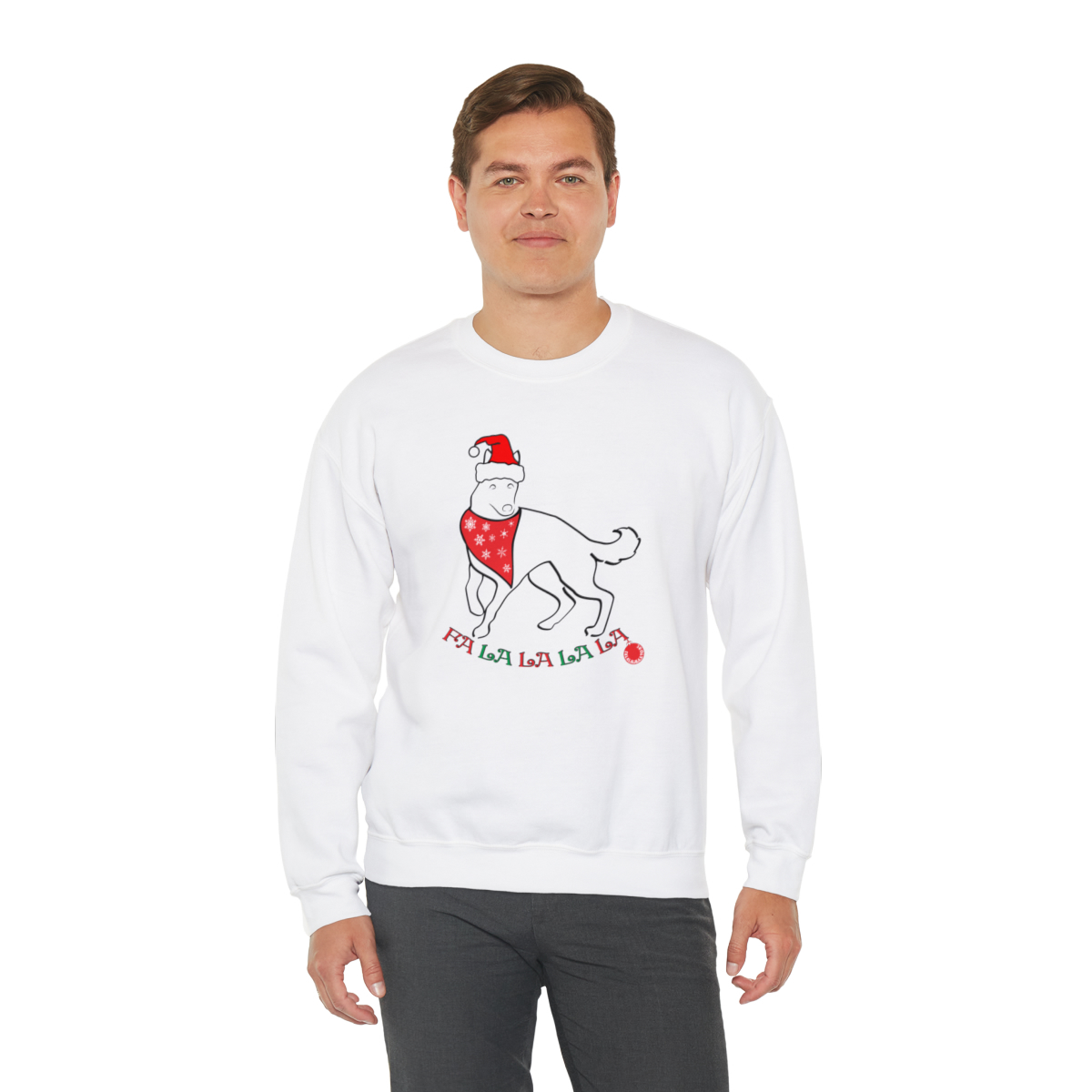 FaLaLaLaLa German Shepherd Christmas Unisex Sweatshirt - Image 5