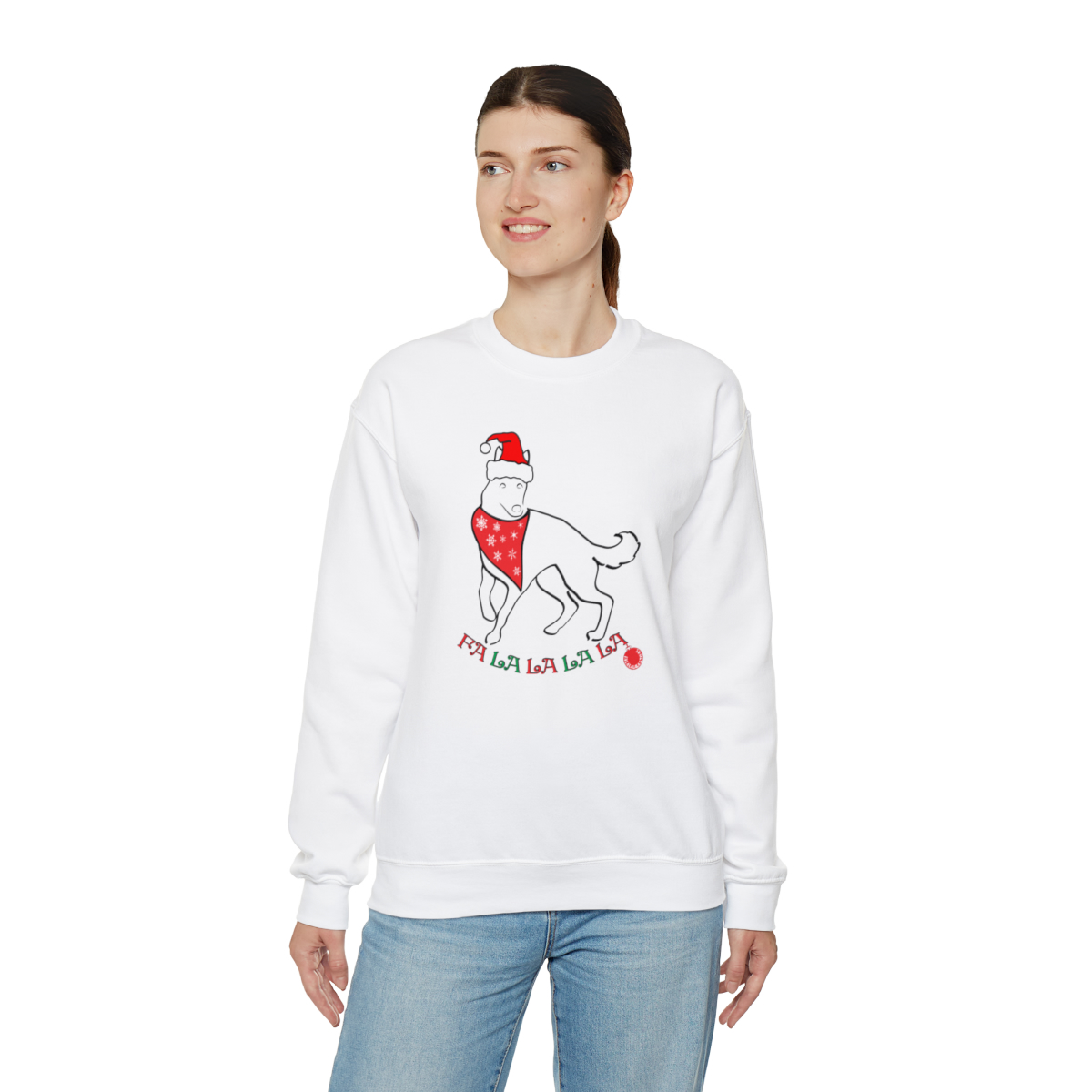 FaLaLaLaLa German Shepherd Christmas Unisex Sweatshirt - Image 6