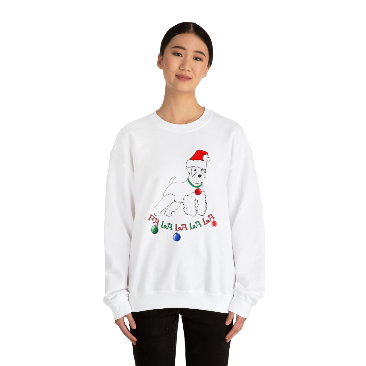 FaLaLaLaLa Schnauzer Unisex Sweatshirt - Image 3