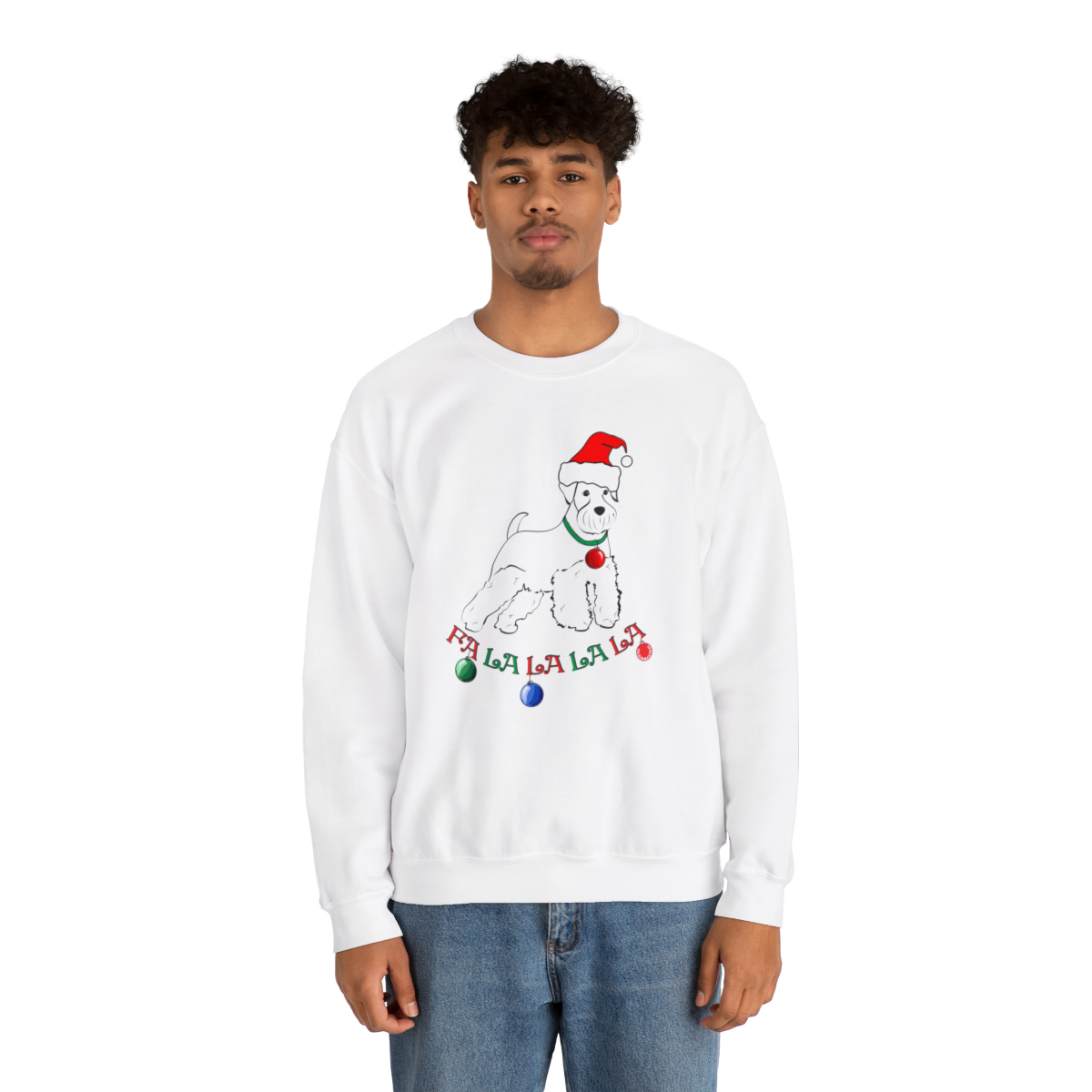 FaLaLaLaLa Schnauzer Unisex Sweatshirt - Image 4