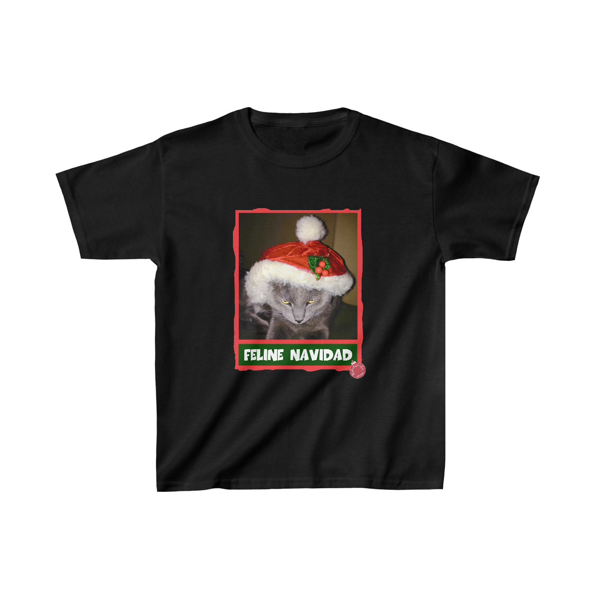 Feline Navidad Grinch Kids Tee - Image 5
