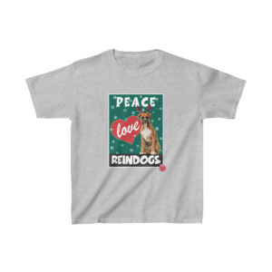 Peace Love Reindogs Boxer Kid's Tee