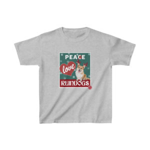 Peace Love and Reindogs Corgi Kid's Tee