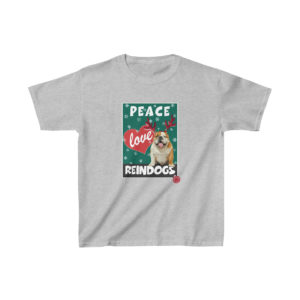 Peace Love Reindogs English Bulldog Kid's Tee