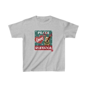 Peace Love and Reindogs Jack Russell Kid's Tee