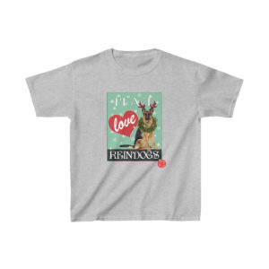Peace Love and Reindogs German Shepherd Kid's Tee