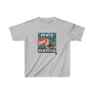 Peace Love Reindogs Yorkie Kids Tee