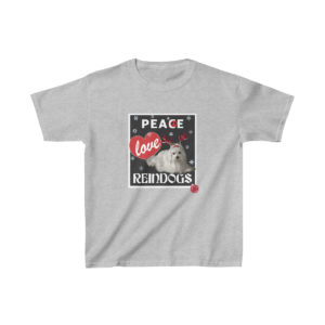Peace Love Reindogs Maltese Kids Tee