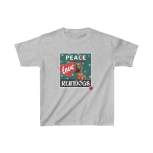 Peace Love Reindogs Dachshund Kids Tee