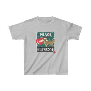 Peace Love Reindogs Golden Retriever Kids Tee