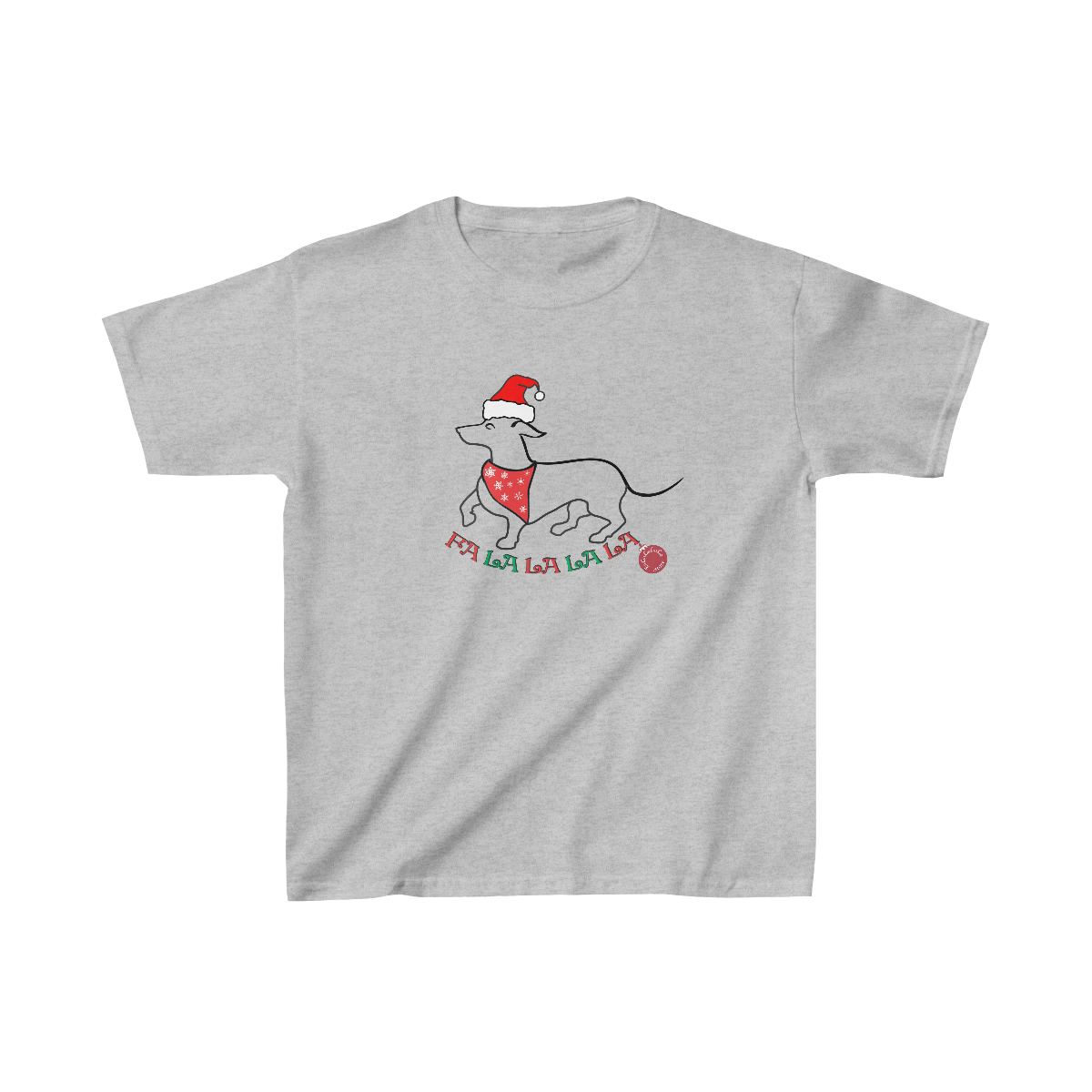 Falalalala Dachshund Kid's Tee - Image 3