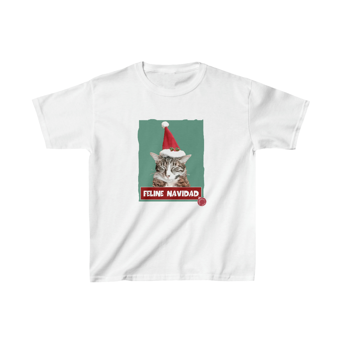 Feline Navidad Kids Tee - Image 3