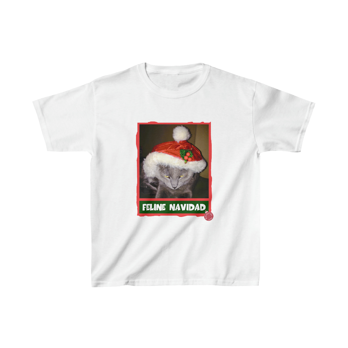 Feline Navidad Grinch Kids Tee - Image 3