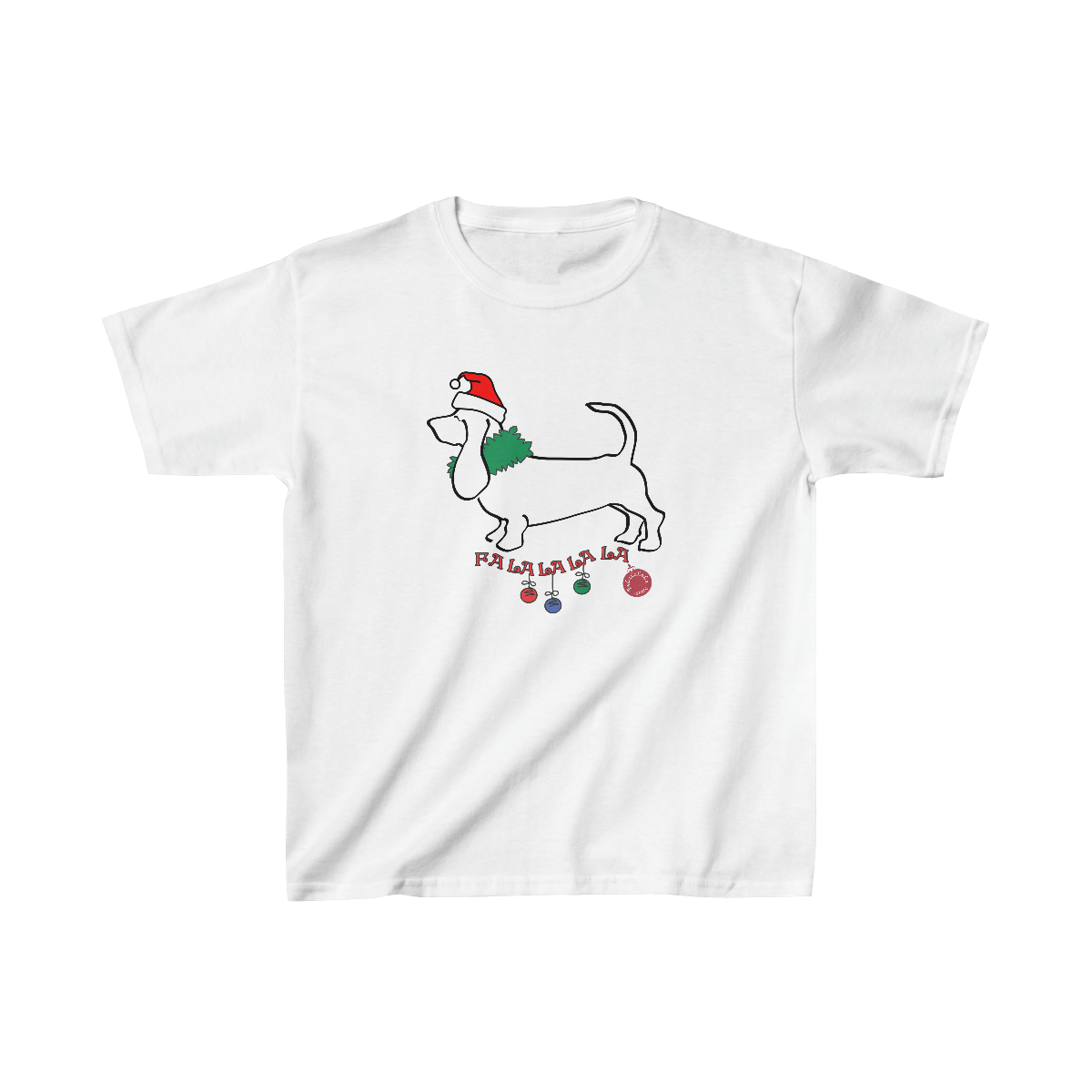 Falalalala Basset Hound Kid's Tee