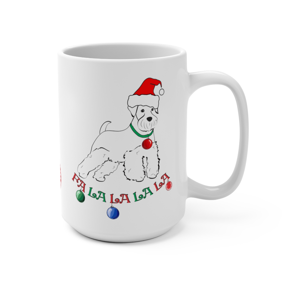 Falalalala Schnauzer Mug 15oz
