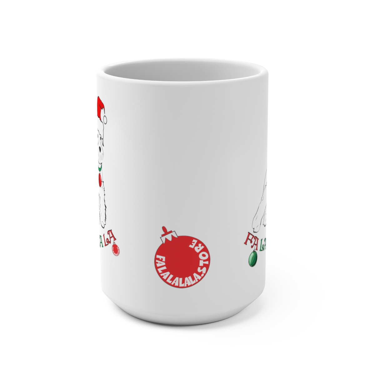 Falalalala Schnauzer Mug 15oz - Image 2