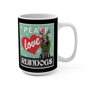 Peace Love Reindogs Labrador Mug 15oz