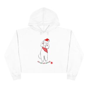 FaLaLaLaLa Poodle Christmas Crop Hoodie