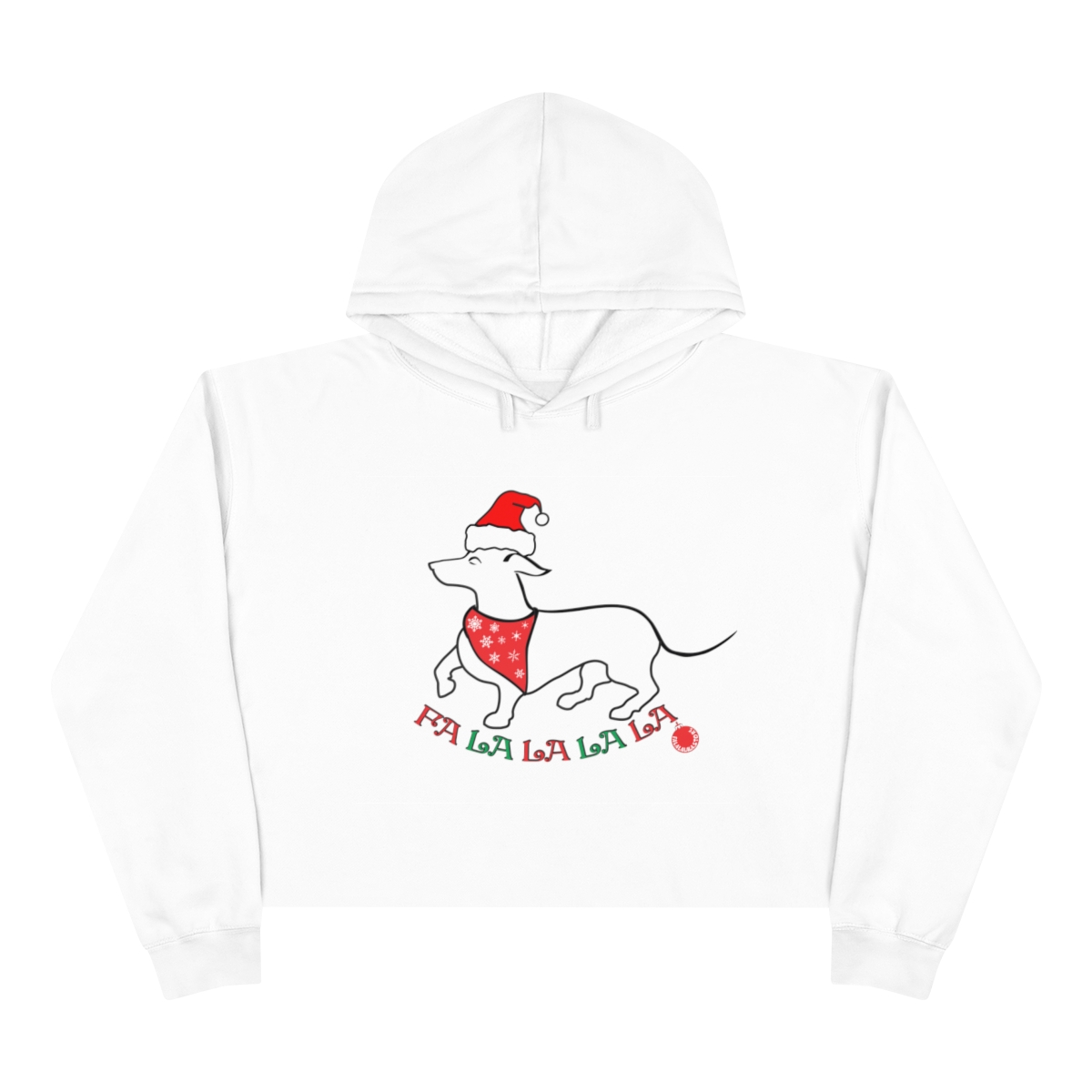 FaLaLaLaLa Dachshund Christmas Crop Hoodie
