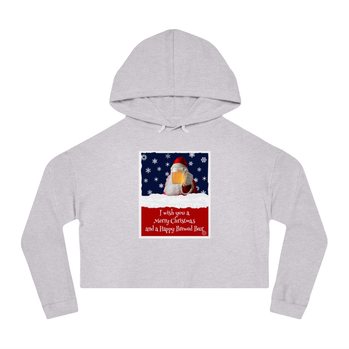 Happy Brewed Beer Crop Hoodie