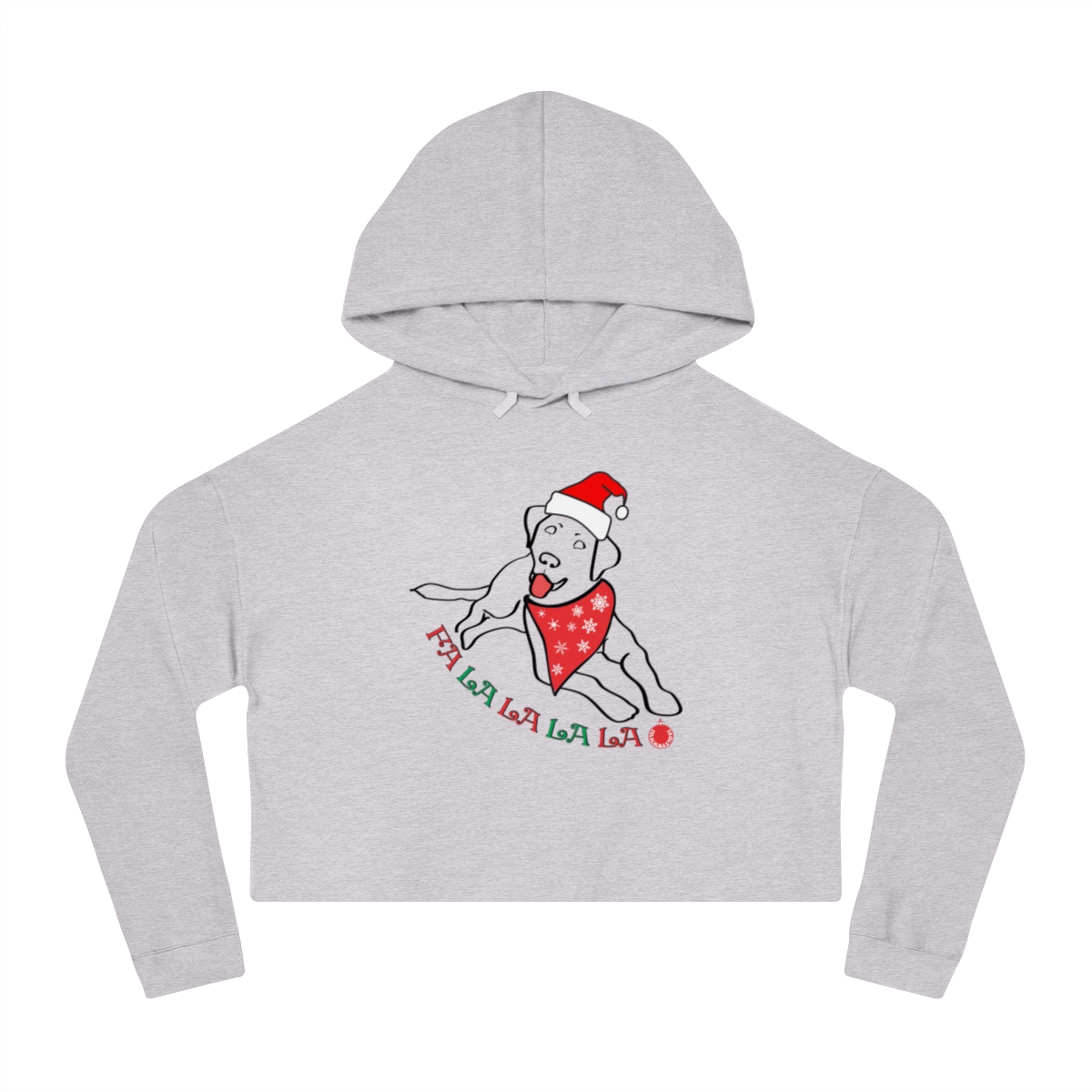 FaLaLaLaLa Labrador Retriever Christmas Crop Hoodie - Image 4