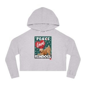 Peace Love Reindogs Wheaten Terrier Crop Hoodie