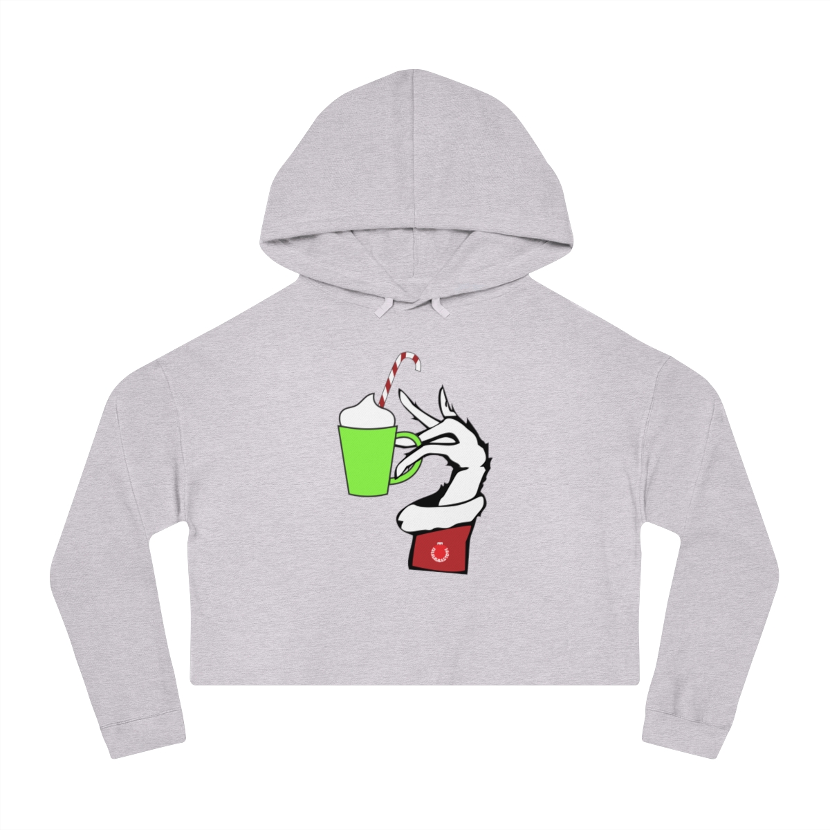 Grinch Cup Unisex Crop Hoodie - Image 4