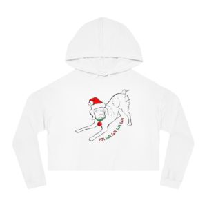 FaLaLaLaLa Brittany Christmas Crop Hoodie