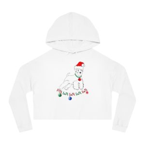 Falalalala Schnauzer Crop Hoodie