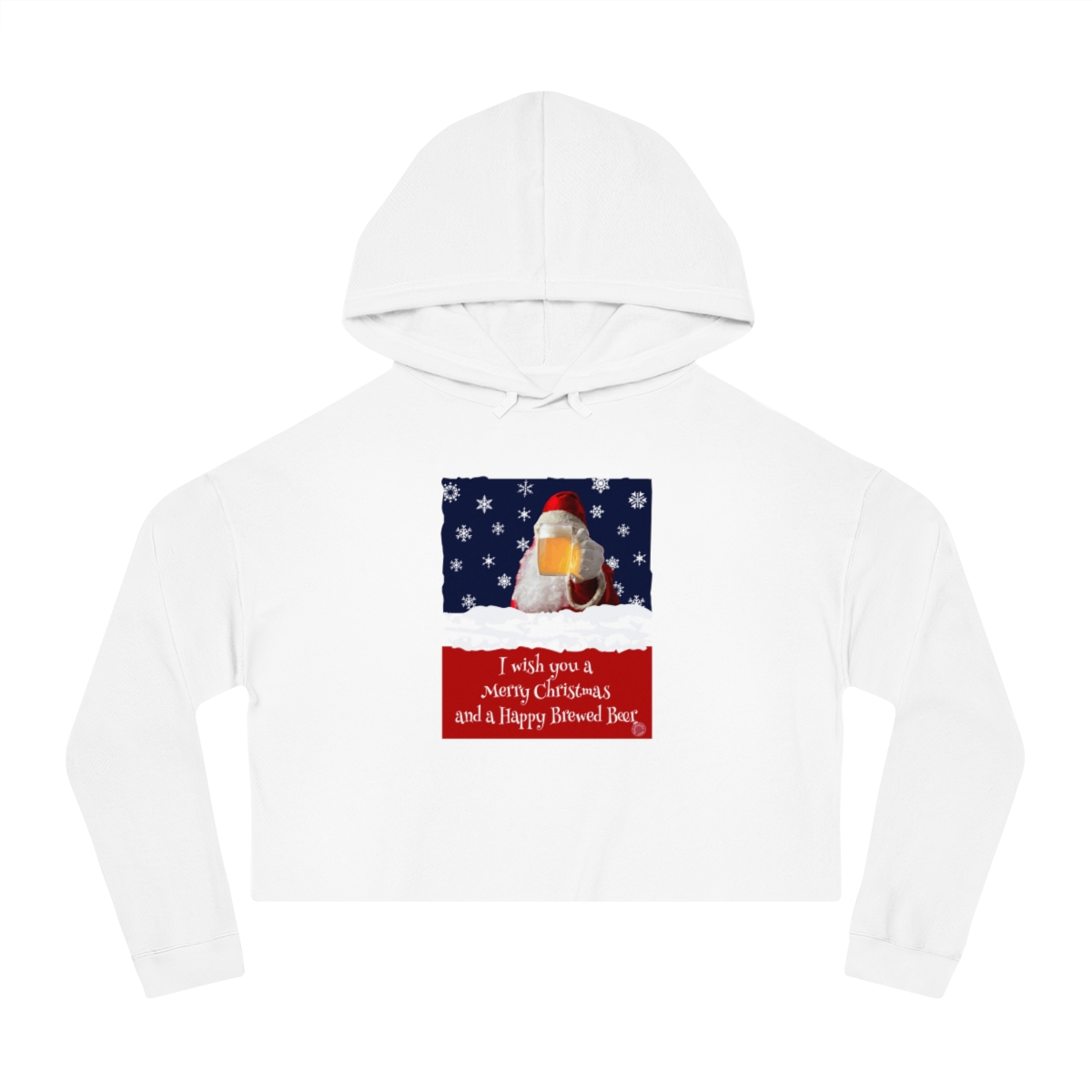 Happy Brewed Beer Crop Hoodie - Image 4