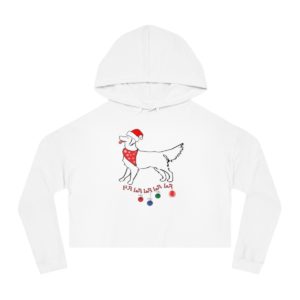 FaLaLaLaLa Golden Retriever Crop Hoodie