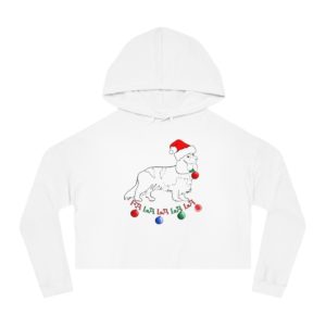 Christmas Cavalier King Charles Spaniel Christmas Crop Hoodie