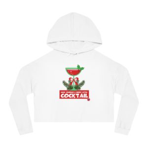 Have Yourself a Merry Little Cocktail Crop Hoodie