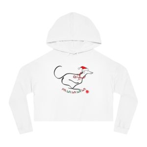 Falalalala Greyhound Cropped Hooded Sweatshirt