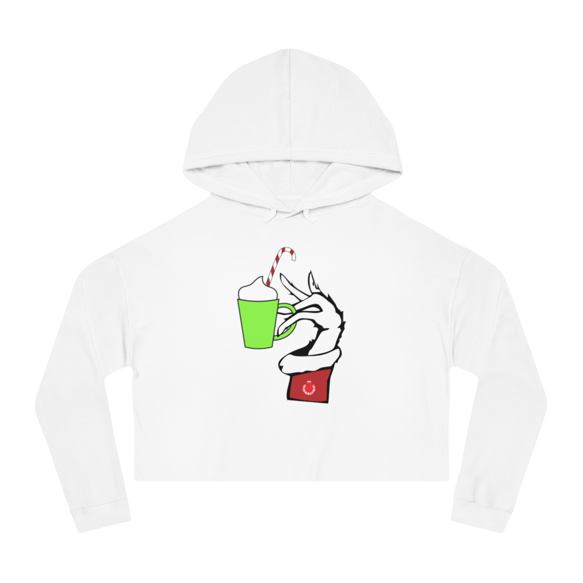 Grinch Cup Unisex Crop Hoodie