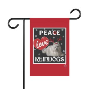 Peace Love Reindogs Maltese Garden & House Banner