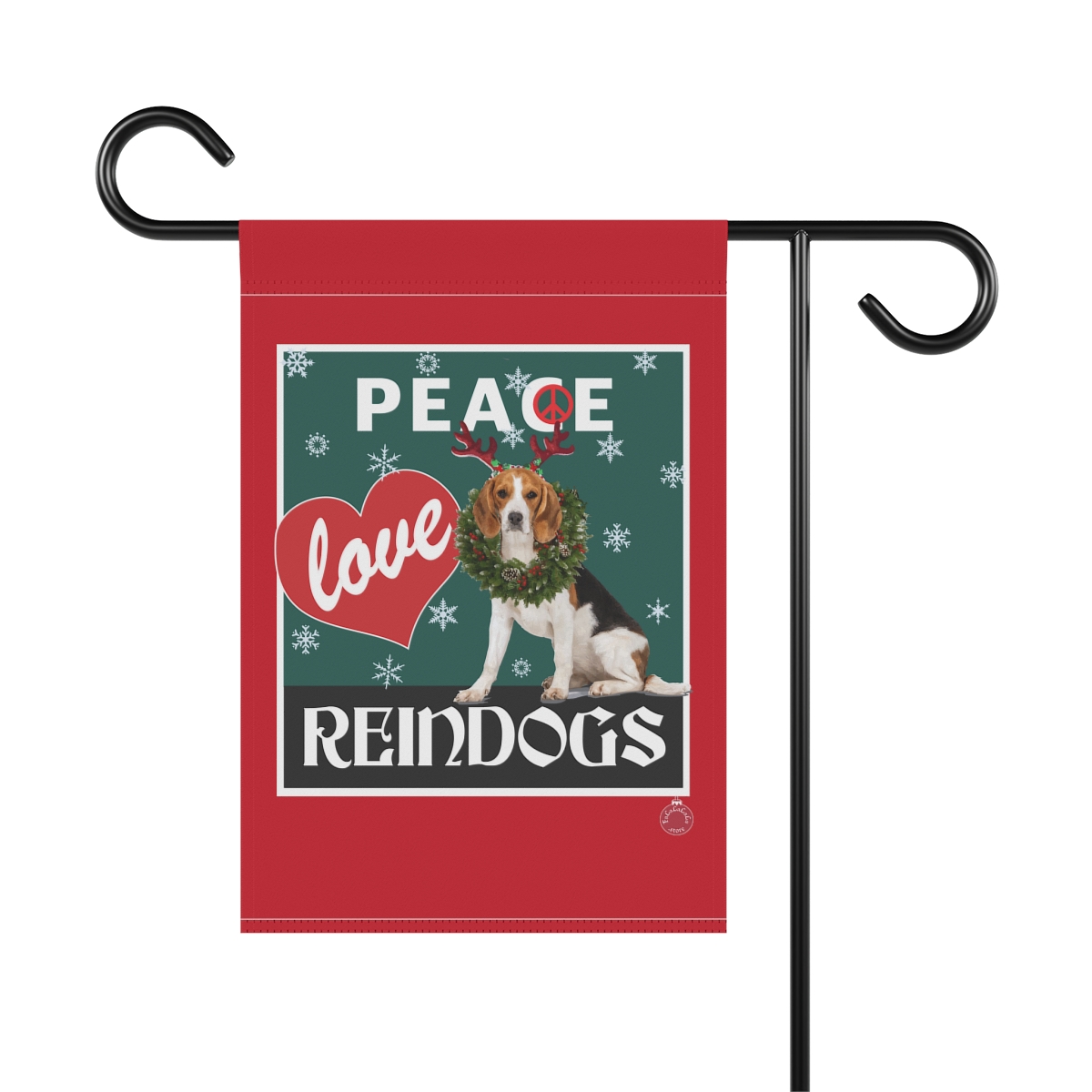 Peace Love Reindogs Beagle Garden & House Banner - Image 7