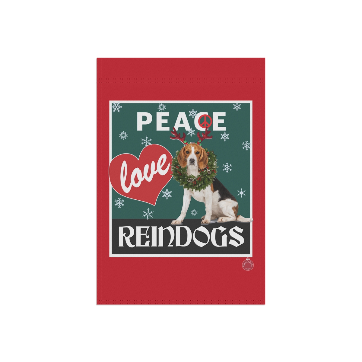 Peace Love Reindogs Beagle Garden & House Banner - Image 8
