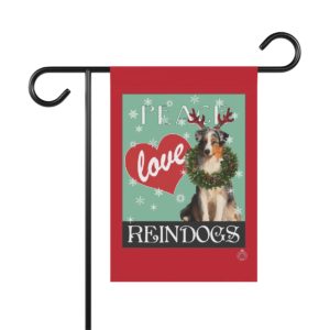 Peace Love Reindogs Australian Shepherd Garden & House Banner