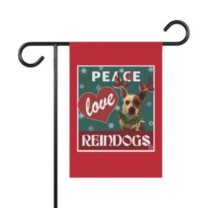Peace Love Reindogs Jack Russell Garden & House Banner