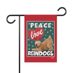 Peace Love Reindogs Wheaten Terrier Garden & House Banner