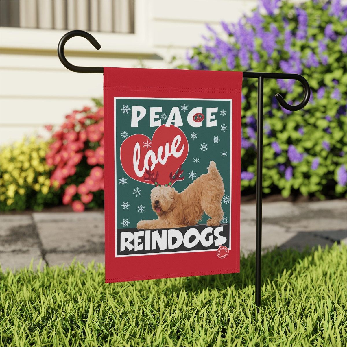 Peace Love Reindogs Wheaten Terrier Garden & House Banner - Image 5