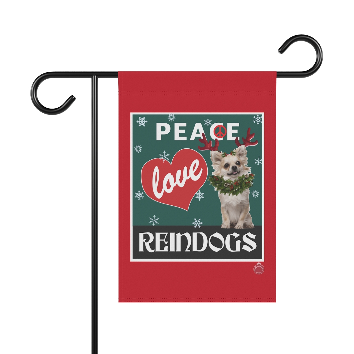 Peace Love Reindogs Chihuahua Garden & House Banner - Image 6