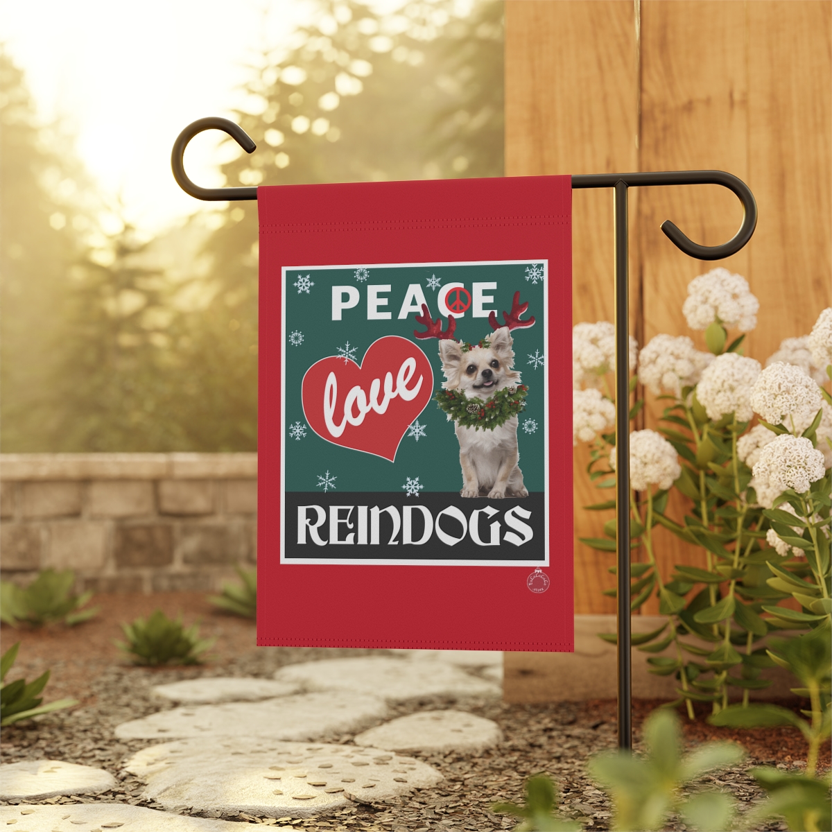 Peace Love Reindogs Chihuahua Garden & House Banner - Image 9