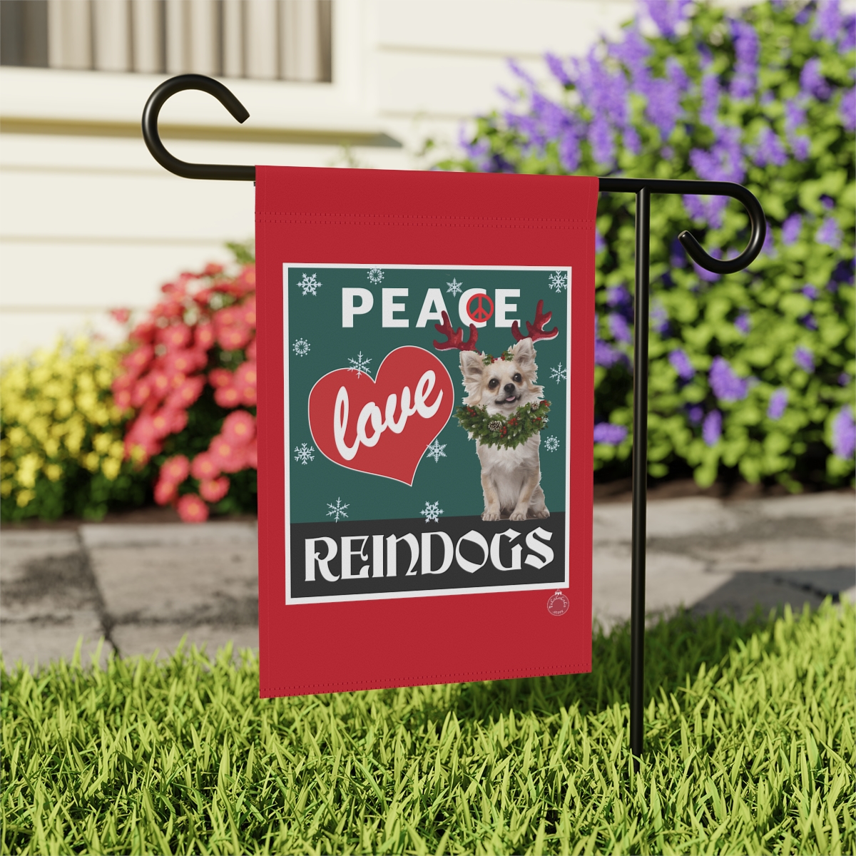 Peace Love Reindogs Chihuahua Garden & House Banner - Image 10