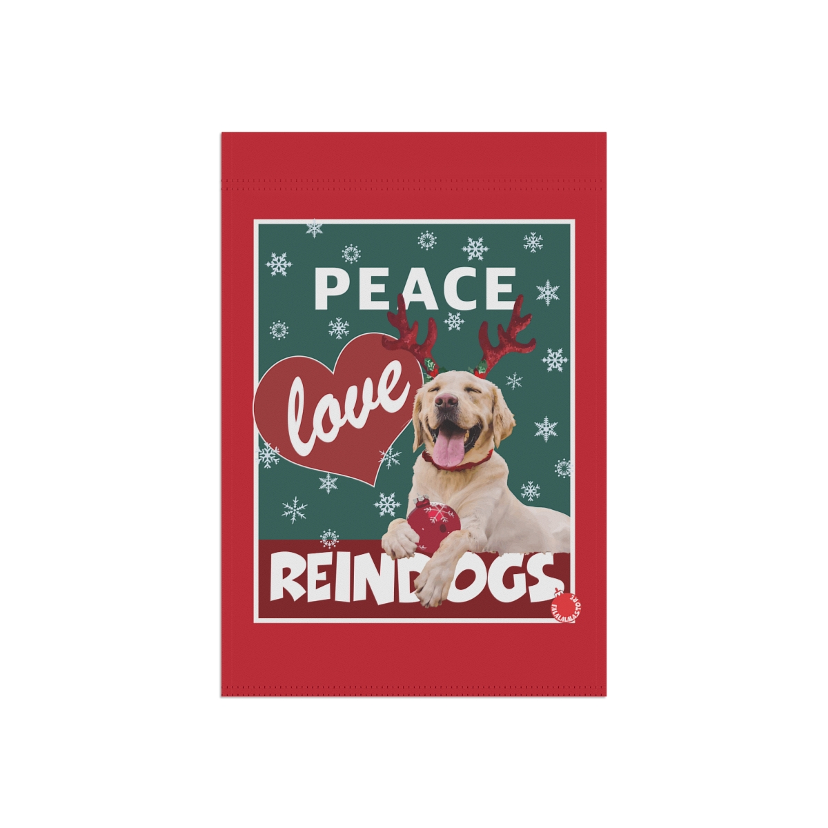 Peace Love Reindogs Yellow Labrador Retriever Garden & House Banner - Image 8